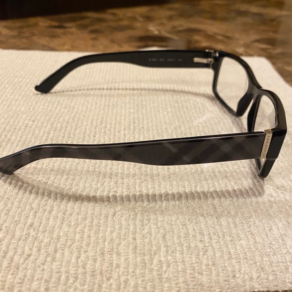 🇮🇹Burberry~Black/Plaid Signature Clear Eyeglasses with Fabric Clamshell Case - Picture 5 of 16